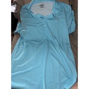 PUMA Golf Shirt Men’s Medium Golf Button Pullover Short Sleeve